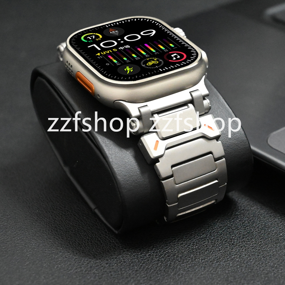創意金屬連接器 改裝鈦合金錶帶 適用蘋果手錶Apple Watch Ultra 2 49mm s9 8 7 44 45m