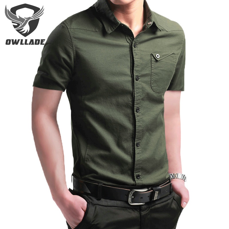 Owllade 男式戰術工裝襯衫 207 綠色