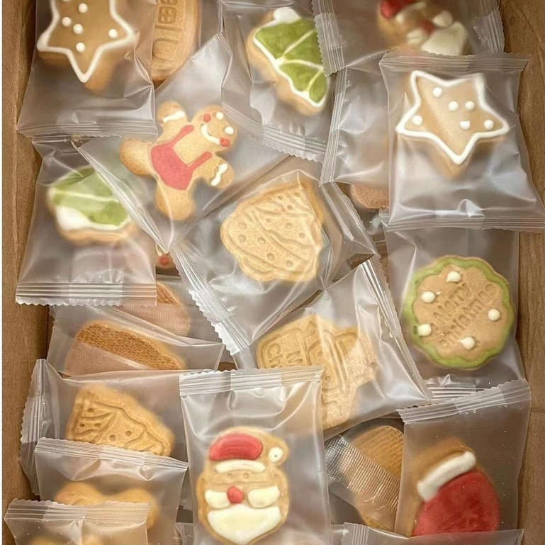 【現貨】【餅乾袋】餅乾 雪花酥 包裝袋 透明 磨砂 曲奇 機封袋 小餅乾 吐司 封口袋 麵包 包裝袋