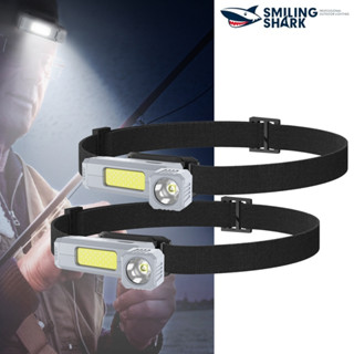 微笑鯊正品 TD-0155 頭燈 Led COB強光超亮小頭燈 Type-C充電帶磁吸夾子戶外探險釣魚露營工作維修照明燈