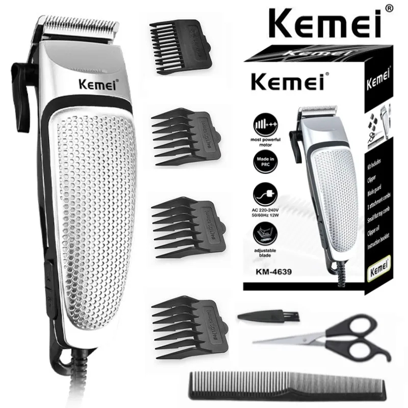 KEMEI 科美km-4639電動理髮器理髮器專業修剪器家用低噪音鬍鬚機個人護理理髮工具