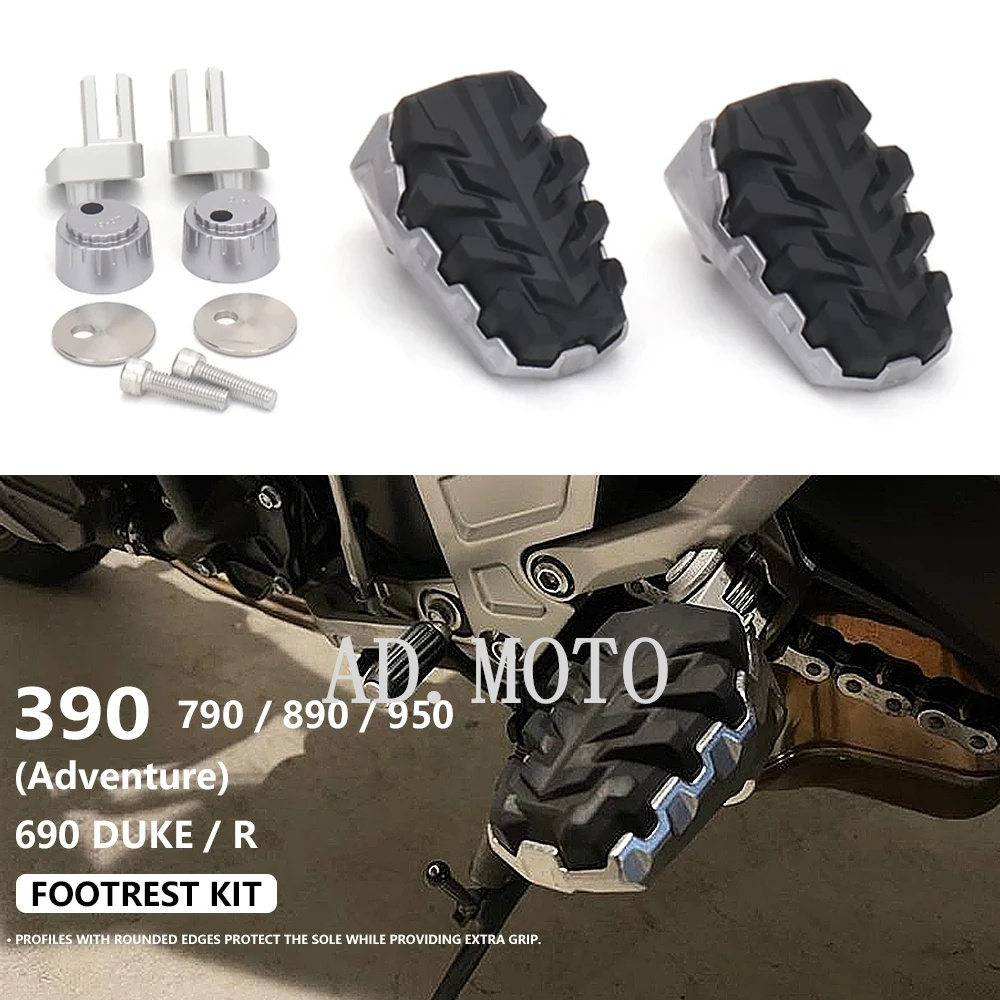 適用於KTM 390 890 950 990 790 ADV Adventure 2019-2024 鋁製防滑腳踏板腳釘
