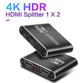 Hdcp 4K HDMI 兼容分配器 1 進 2 出全高清視頻 HDMI 適配器 1X2 拆分 1 進 2 出放大器雙顯