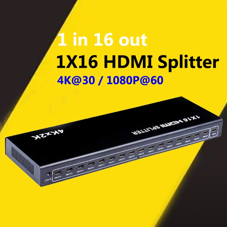 1x16 HDMI 分配器 1 進 16 出 4K Ver1.4 HDCP,1x16 供電 HDMI 分配器,適用於 X