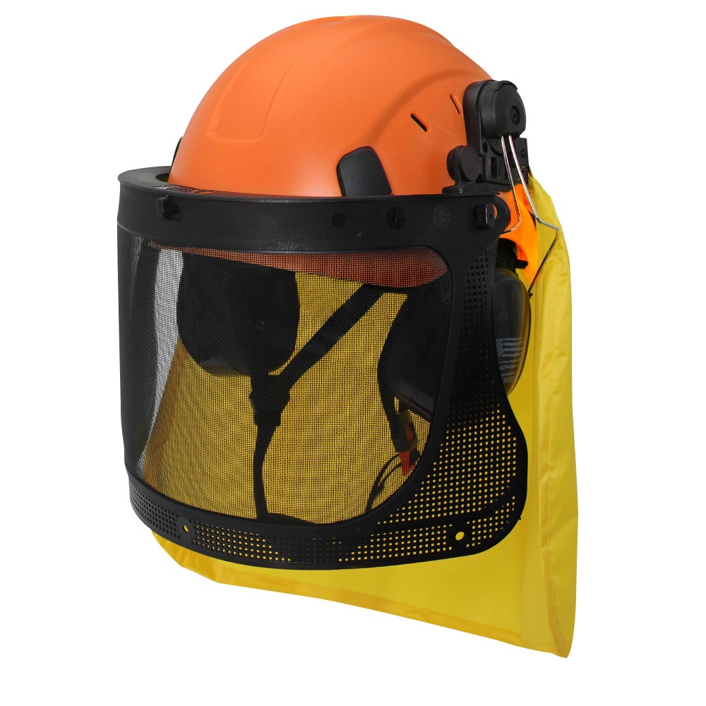 工業和林業安全頭盔護目鏡耳罩電鋸木工伐木小排氣孔安全頭盔 CE ABS 施工工作帽
