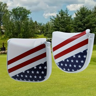 高爾夫美國旗推杆頭套星星帽套方形 半圓磁吸閉合保護套