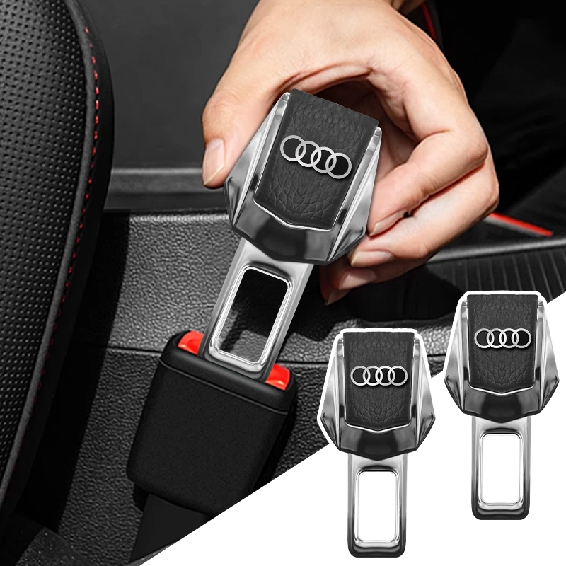 1 件/2 件金屬汽車安全帶扣夾汽車安全帶警告塞適用於奧迪 A3 8P A6 C5 A4 B6 B8 S4 RS4 S5