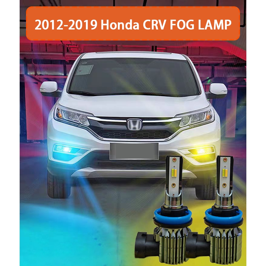 HONDA 2 件 H11 霧燈適用於本田 CRV 2012-2019 超亮霧燈 H11 LED 前霧燈金燈/白色/藍色