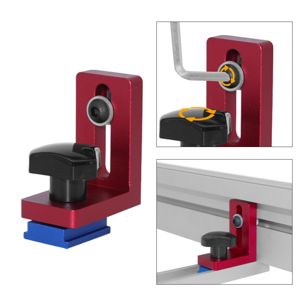 30滑槽靠山连接器 滑轨固定器DIY木工桌改装辅具电木铣倒装台推台