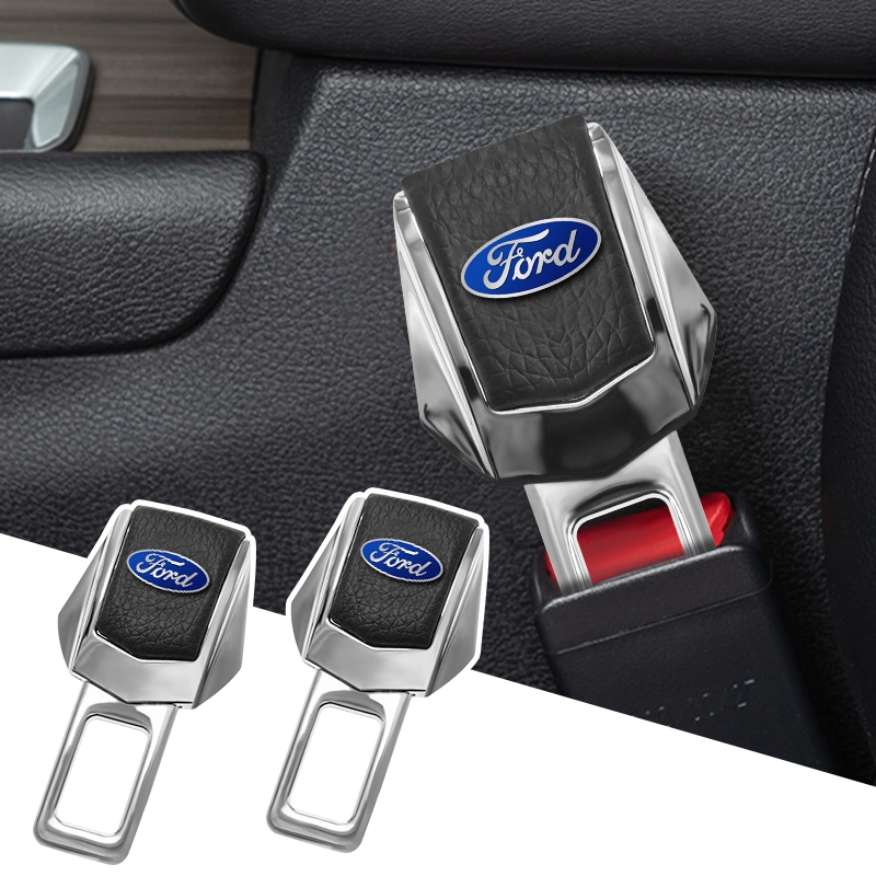 1 件/2 件耐用汽車安全帶扣金屬汽車安全帶消除聲音插入扣適用於福特 Kuga Fiesta Focus Mondeo