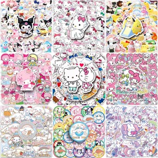 50 件裝超可愛三麗鷗貼紙 Hello Kitty 貼紙 Kuromi My Melody 貼紙女孩 DIY 手機筆記本