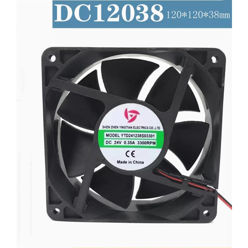 應天YTD241238S03301 DC24V 0.35A 12CM 12038電焊機散熱器風扇