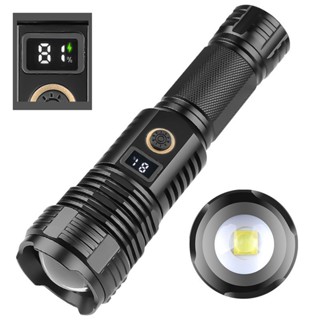 強光 XHP70 LED手電筒伸縮變焦支援輸入/輸出18650 26650電池1500LM戶外手電筒