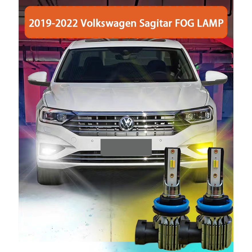 VOLKSWAGEN 2 件 H11 霧燈適用於大眾速騰 2006-2011 超亮霧燈 H11 LED 前霧燈金燈/白色