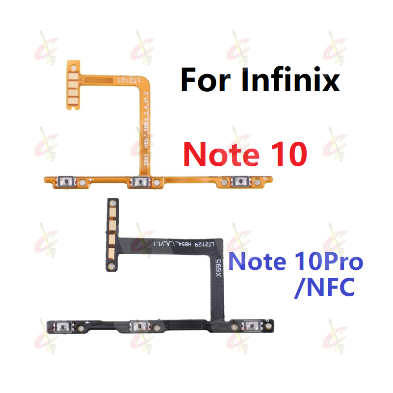 Infinix Note 10 Pro NFC X693 X695 X695C X695D 電源開關音量按鈕柔性