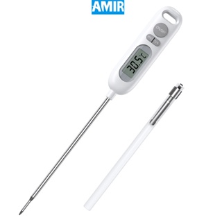 用於液體、蠟燭的 AMIR 數字肉類溫度計,即時讀取,帶防水食品、肉類、牛奶、長探針