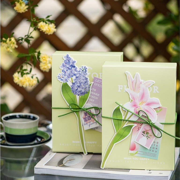 【現貨】【綠豆糕包裝盒】女神節 花朵盒子 烘焙 點心餅乾綠豆糕瑪德琳手提 包裝盒 伴手禮盒 紙盒