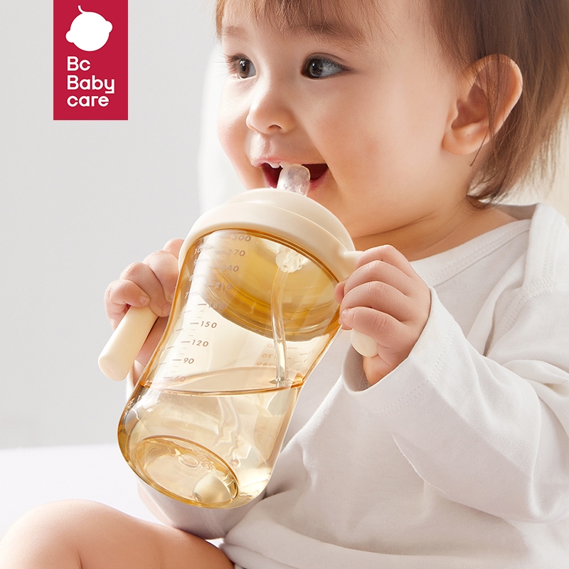 Bc Babycare 300ml學習飲料杯嬰兒吸管杯6個月及以上鴨嘴杯防窒息飲用水瓶水杯