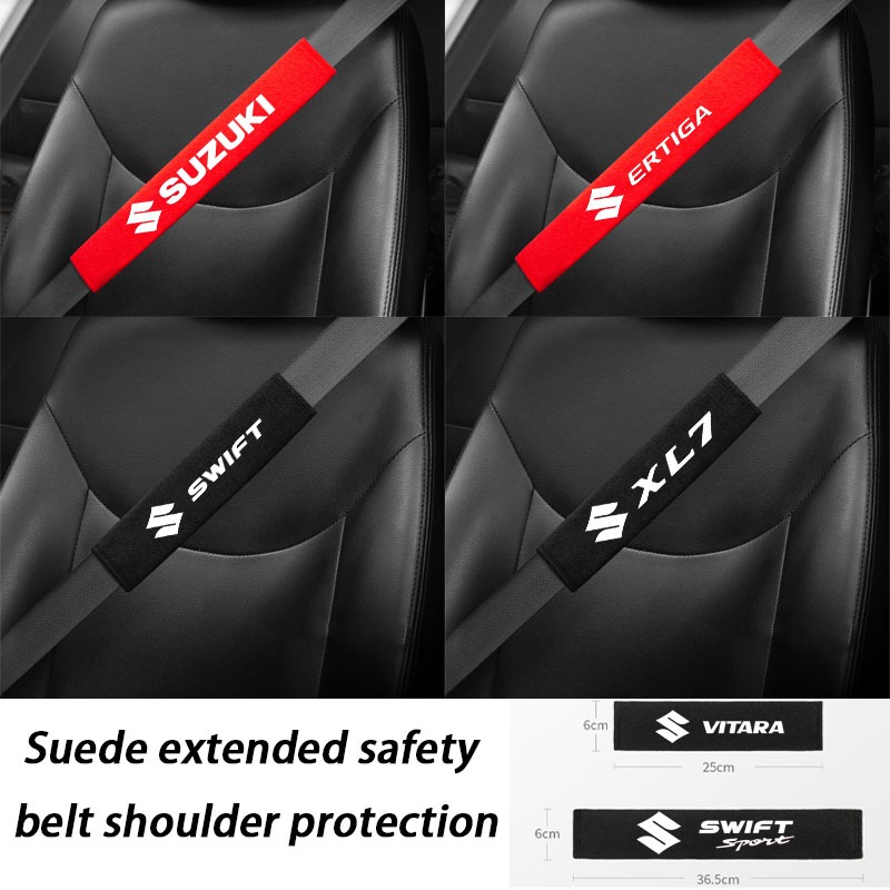 Suzuki Suede 安全帶加長護肩 36CM 安全帶保護套裝飾產品 Swift XL7 vitara Jimny