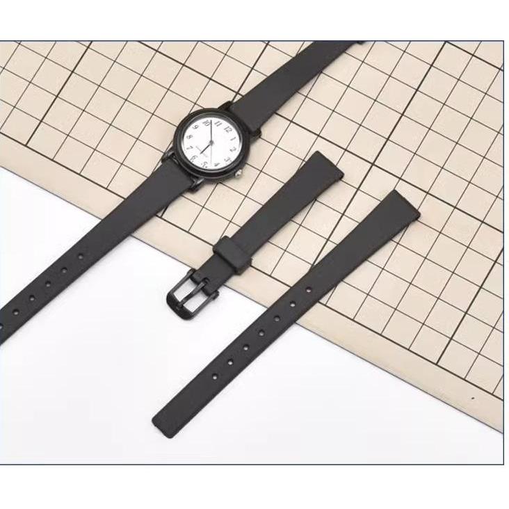 適用於卡西歐LQ-139小黑表橡膠錶帶12mm超薄LQ-130|140 手錶帶