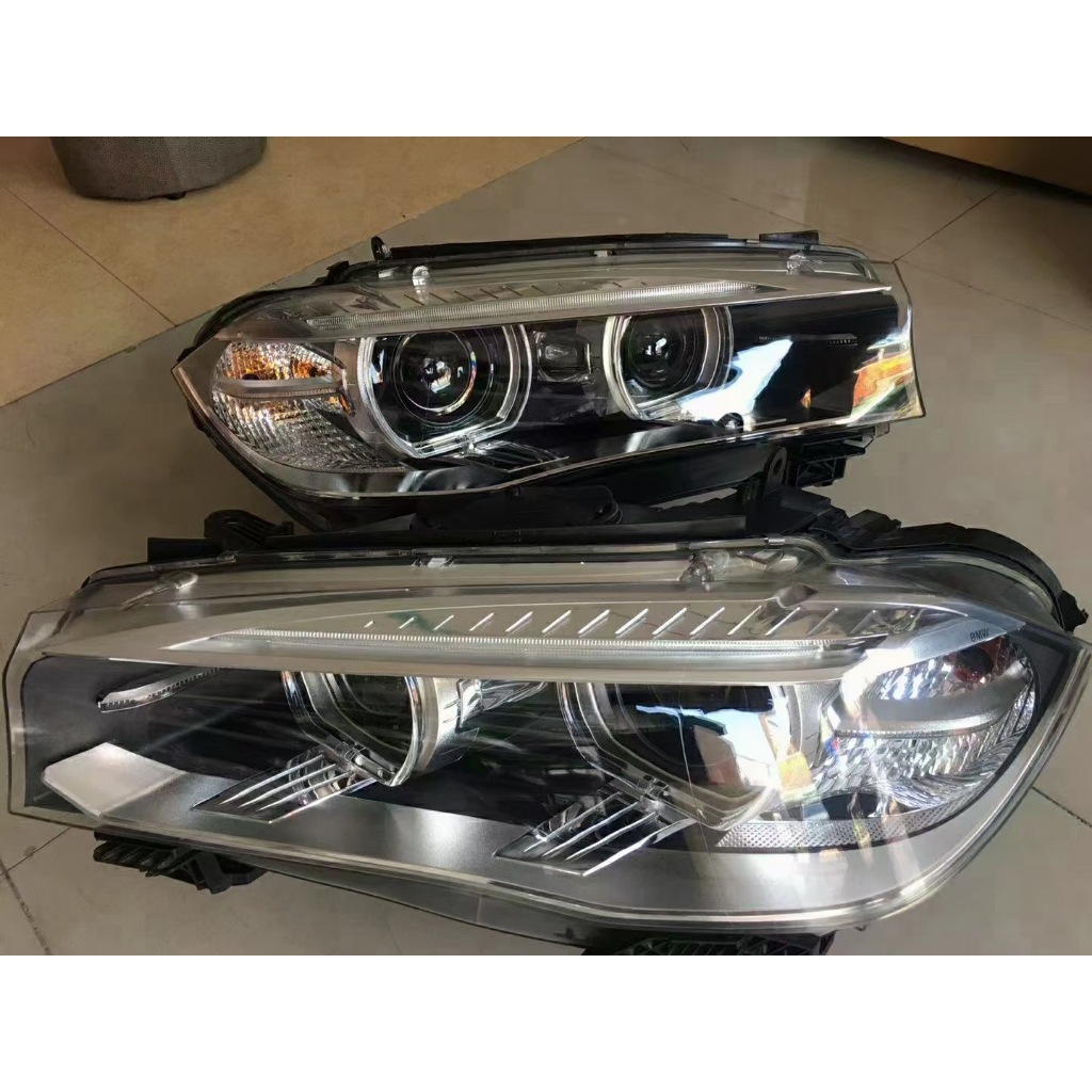 適用於 14-18 BMW X5 大燈總成 F15 低配置,配備全 LED 大燈 X6 日間行車燈。