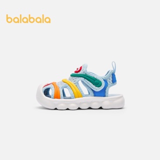 Balabala兒童運動涼鞋男童寶寶軟底透氣夏季鞋