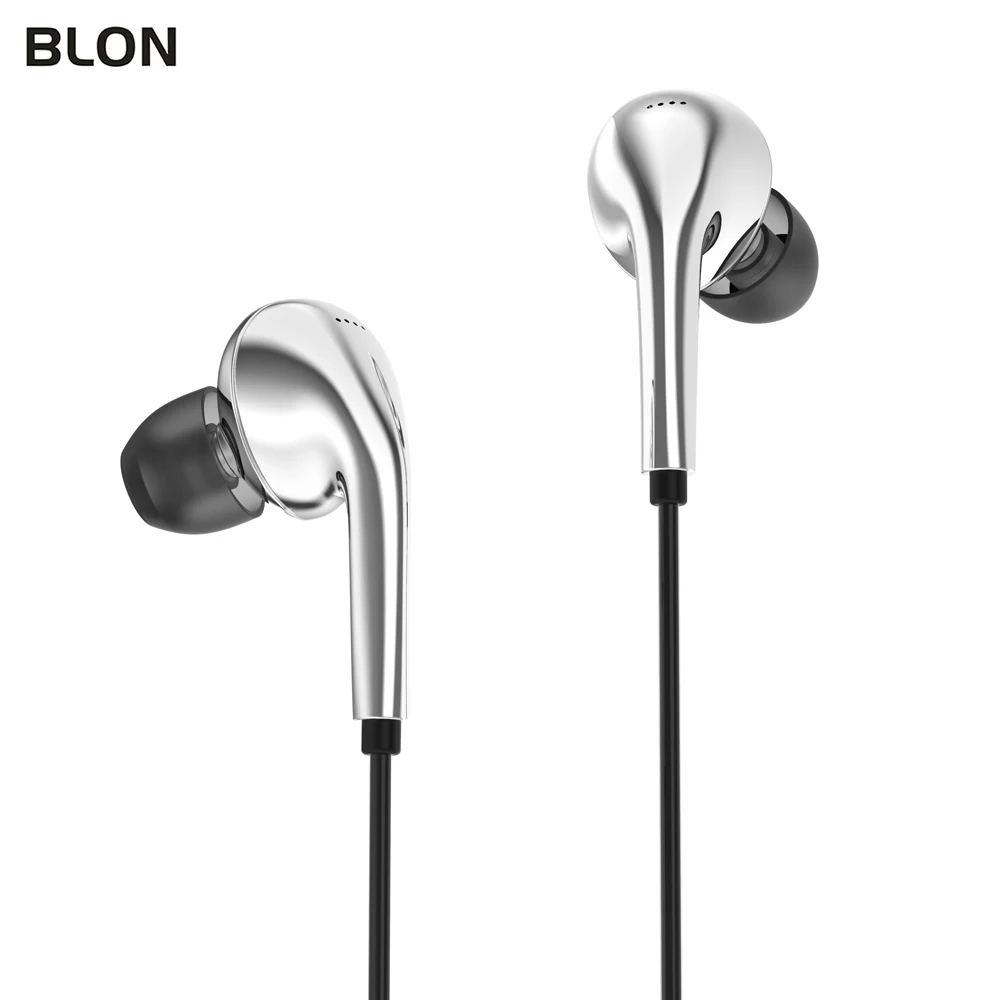 BLON運動耳塞有線耳機入耳式通用手機重低音線控通話K歌遊戲吃雞