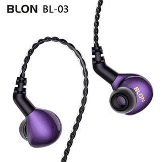 BLON運動耳掛式金屬耳機線控男女遊戲手機帶麥有線hifi音質原廠