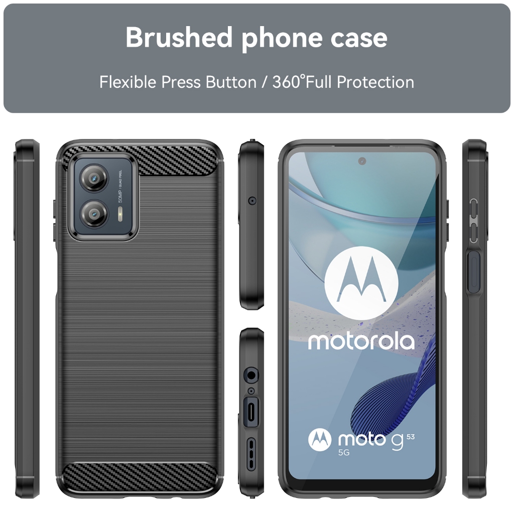 MOTOROLA 適用於 moto g53 5G 摩托羅拉 G53Y G53g 保護套軟 TPU 保護套適用於 moto