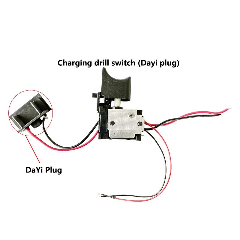 Dc 21V /18V/24V鋰電池無繩電鑽調速觸發開關帶光速控制觸發開關