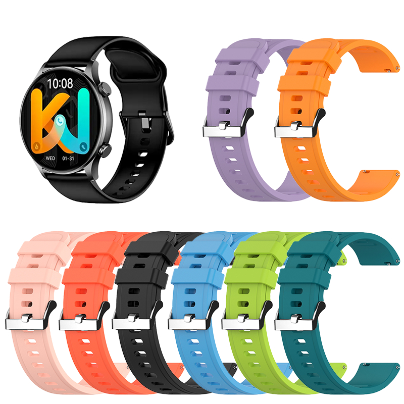 矽膠手錶帶適配LARMI樂米infinity 4/3手錶帶22mm透氣款KW76、KW77腕帶配件錶帶