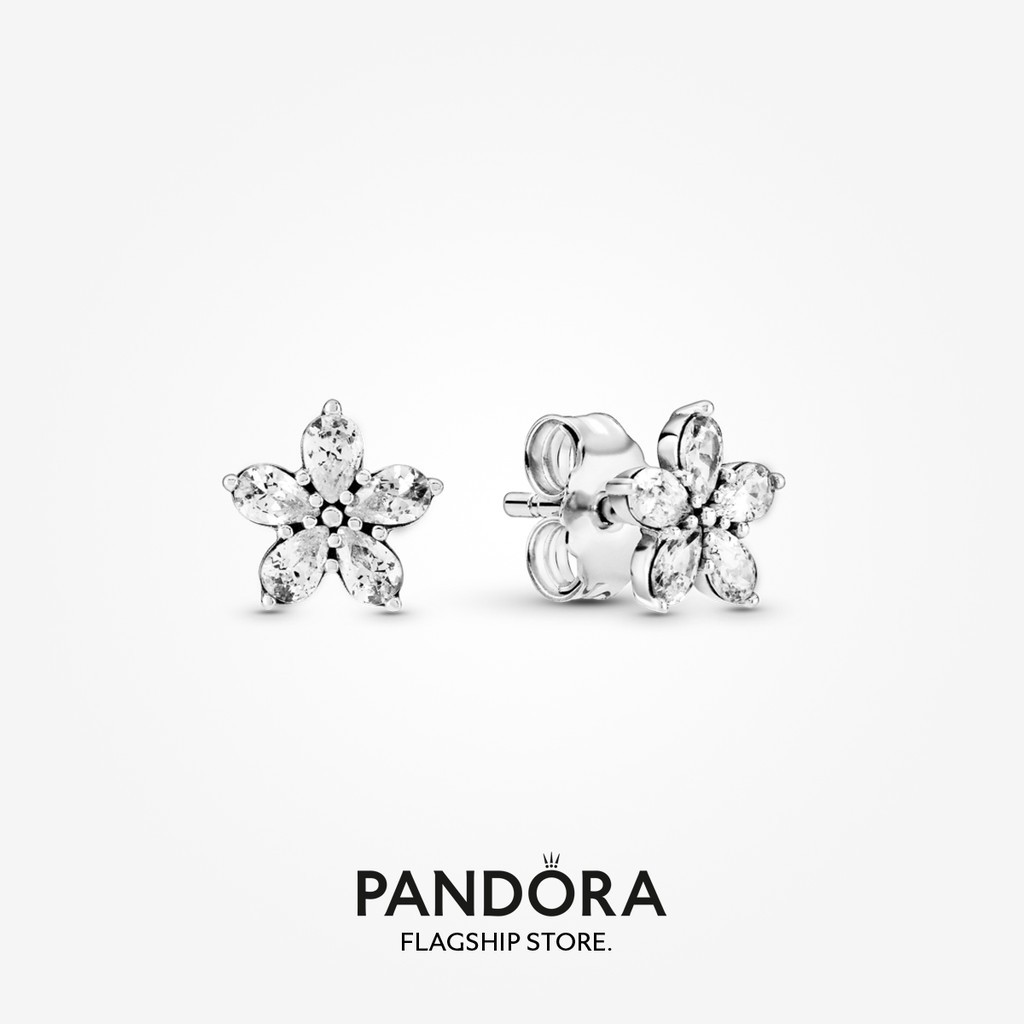 PANDORA 正品原裝 S925 純銀潘多拉閃亮雪花耳釘