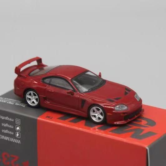 Mini GT紅色1:64房車TRD跑車模型Supra牛魔王3000GT適用於豐田A80