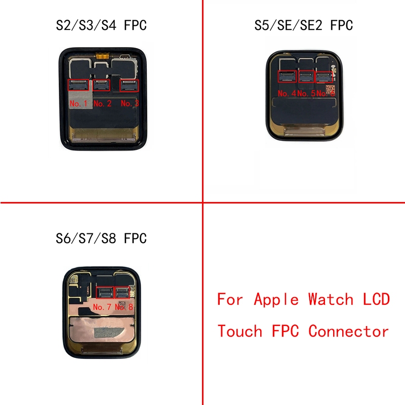 2-5pcs LCD 顯示屏觸摸屏 NFC FLex FPC 連接器板載適用於 Apple Watch S2 S3 S4