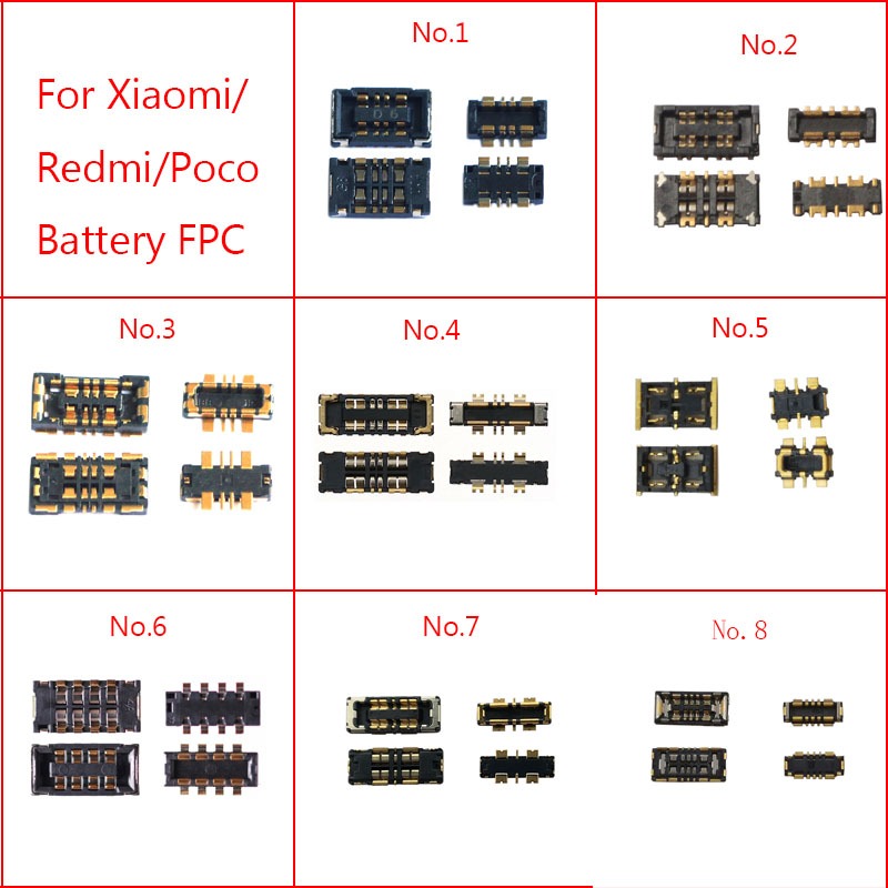 適用於小米 3 4 6 8 9 10 11 12 13 14 Max Poco紅米Note 10 K60電池FPC內聯座