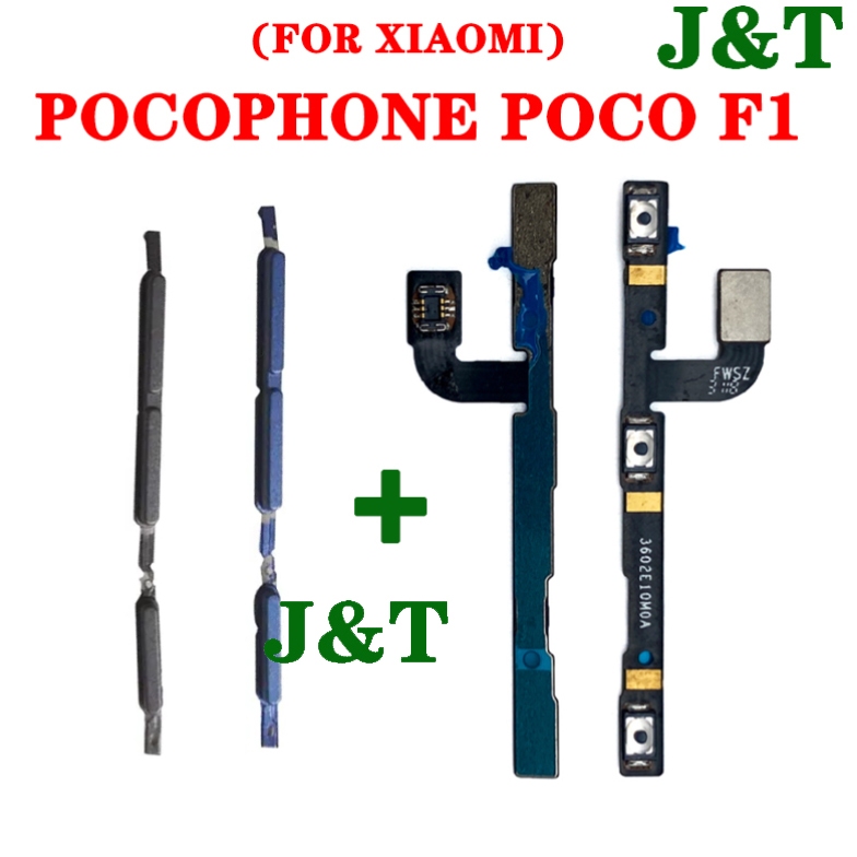 XIAOMI 後 Poco F1 電源開關音量按鈕排線適用於小米 Poco PocoPhone F1 靜音音量鍵按鈕