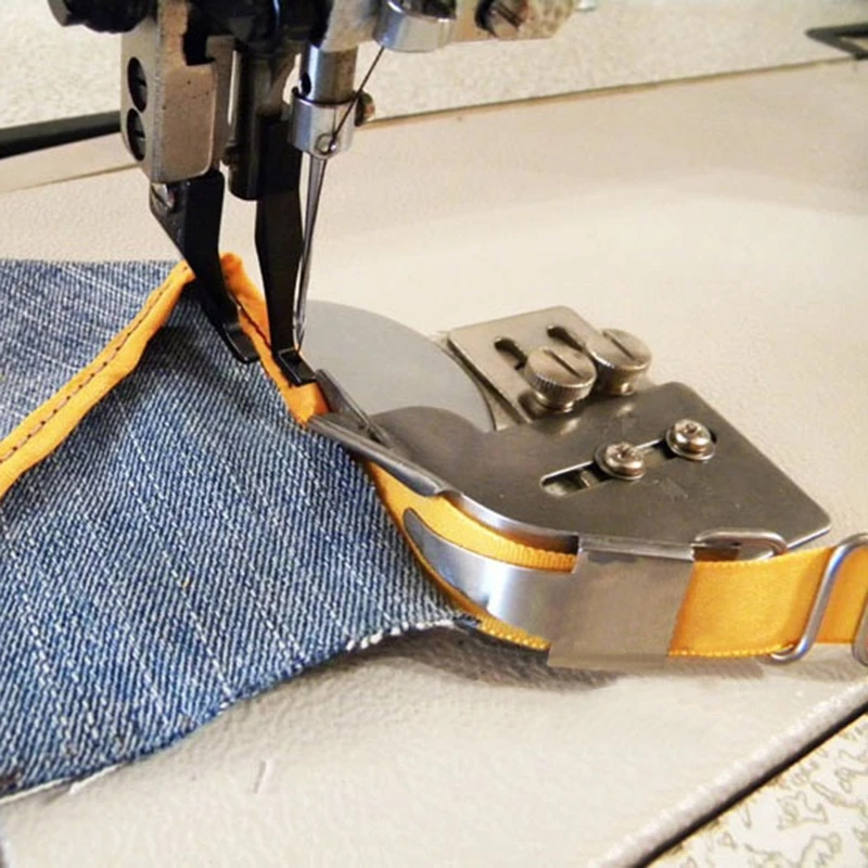 工業縫紉機零件,帶文件夾的包邊壓腳包邊,塑料織帶,皮條,絲帶拉管