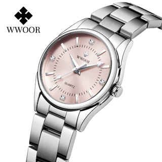 WWOOR 防水女表 精鋼時尚女表 頂級原創品牌手錶 石英手錶-8852G