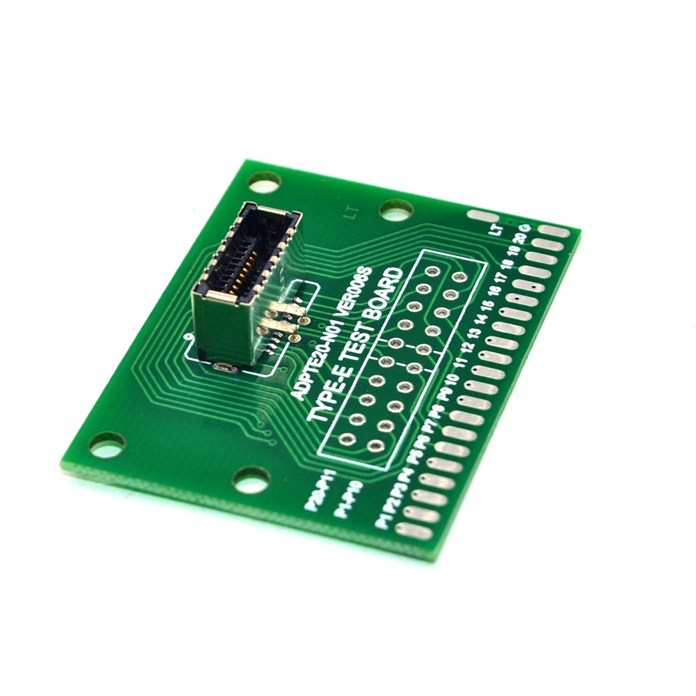 TYPE-E母頭A KEY測試板全20P帶PCB公座USB3.1連接器TYPE-C測試用