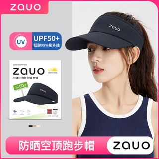 Zauo 韓國女士防曬空頂跑步帽 - 透氣遮陽 適用於網球與高爾夫 防紫外線戶外運動帽