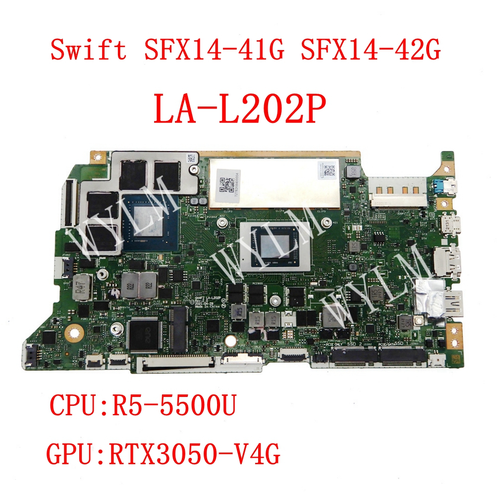 La-l202p R5-5500U CPU RTX3050-V4G GPU 16GB-RAM 筆記本電腦主板適用於宏碁