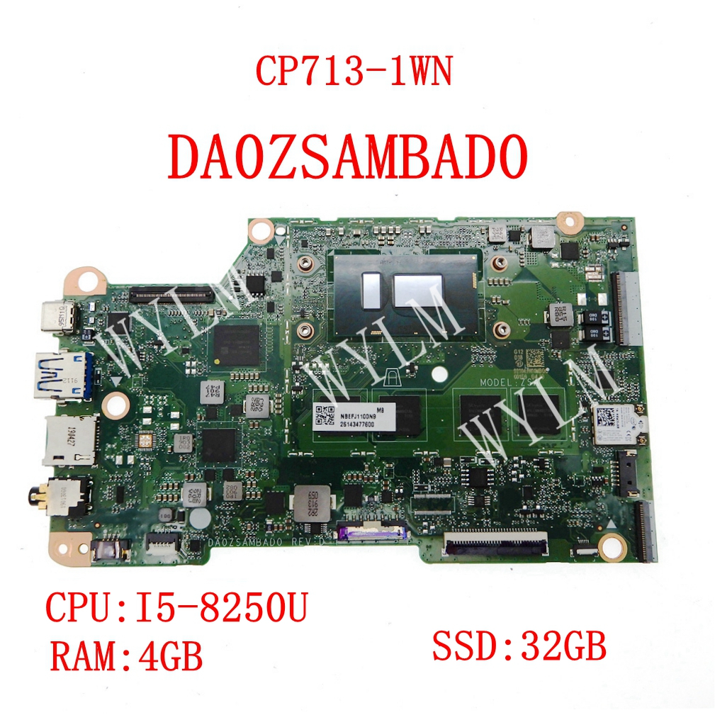 Da0zsambad0 i5-8250U CPU 4GB-RAM 32GB-SSD 筆記本電腦主板適用於宏碁 Chrom