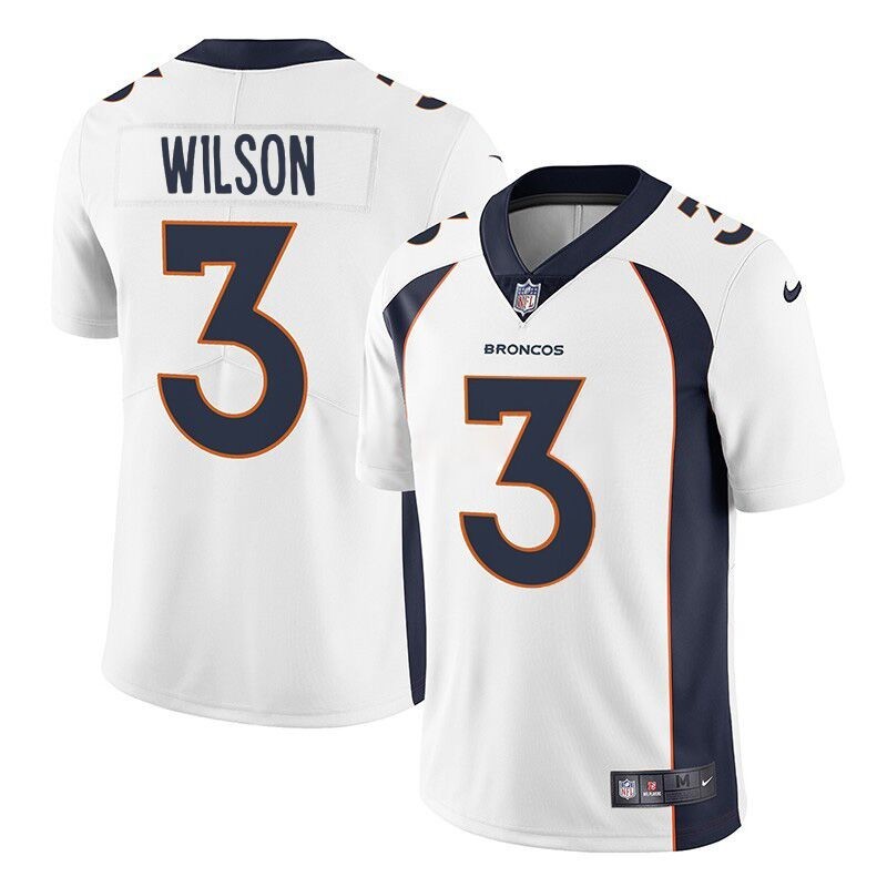 NFL丹佛野馬Denver Broncos橄欖球服3號Russell Wilson球衣運動服