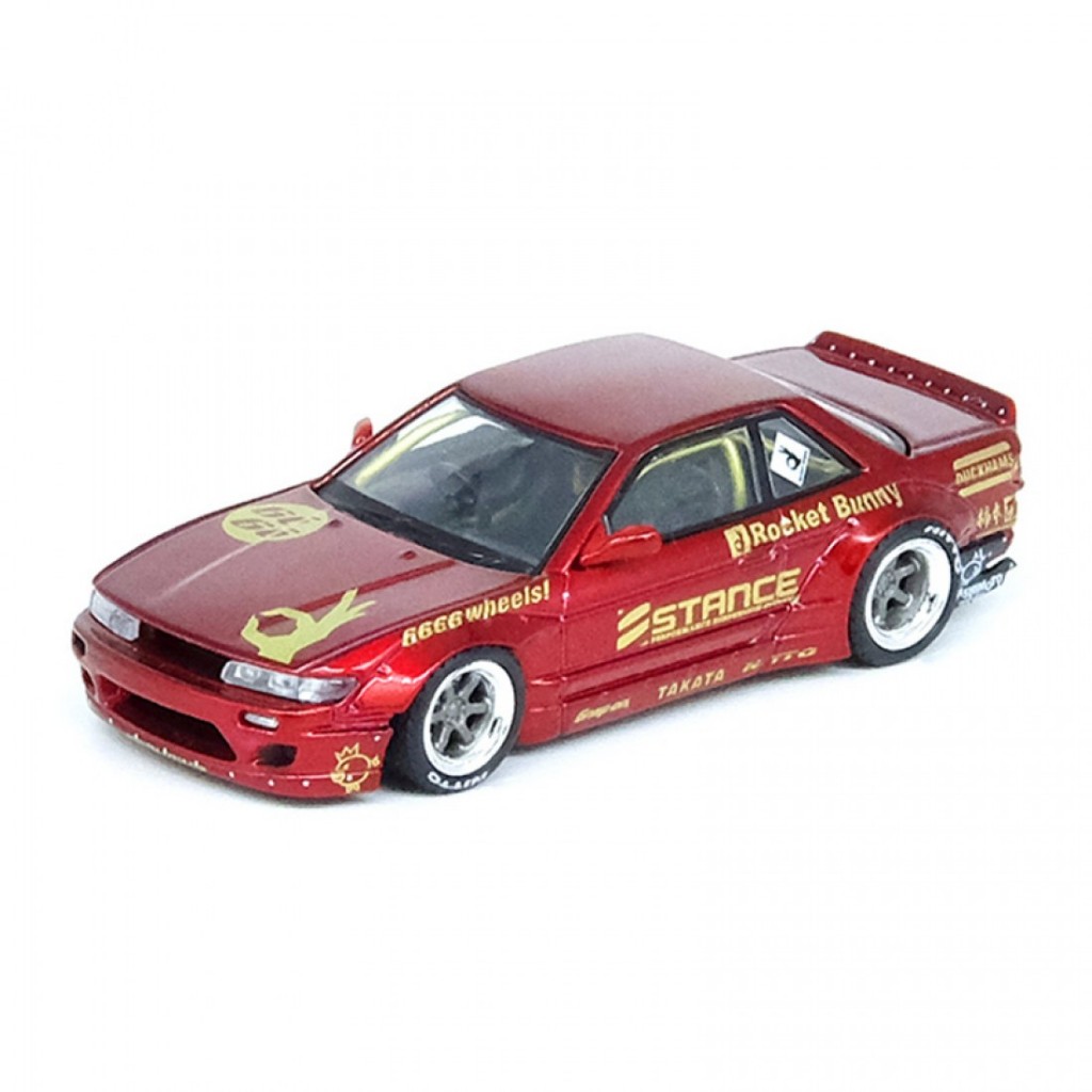 Inno64 IN64-S13V2-RED 1/64 NISSAN SILVIA S13 V2 PANDEM 火箭兔子紅