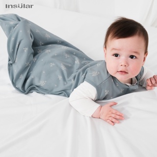 Insular 嬰兒睡袋睡袋男女通用無袖 100% 棉可穿戴床上用品毛毯套裝夏季柔軟適合幼兒
