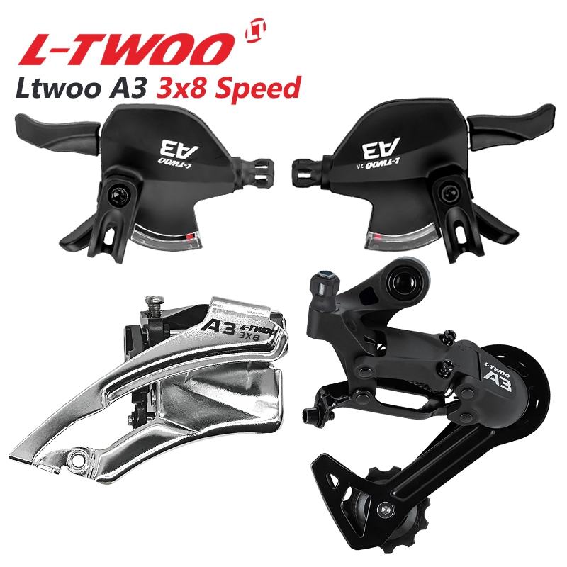 Ltwoo A3 3x8 速度 24 後撥鏈器前扳機變速桿套件,適用於 Mtb 自行車