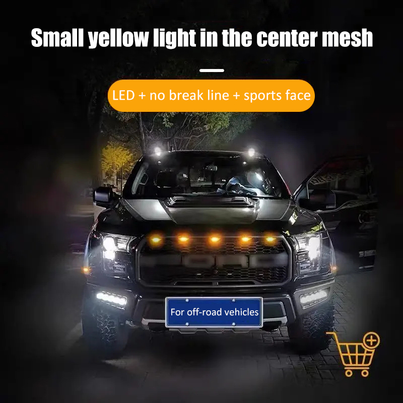 適用於福特 F-150 Raptor Ranger 2009-2018 LED 前格柵燈汽車日間行車燈輪眉燈適用於皮卡越