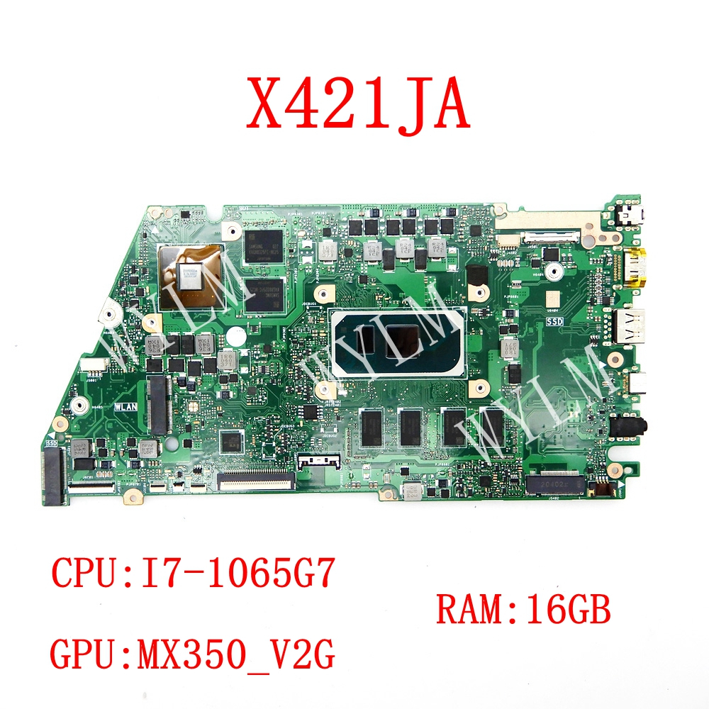 X421ja i7-10th CPU 16GB-RAM MX350 GPU 筆記本電腦主板適用於華碩 X421JA X4