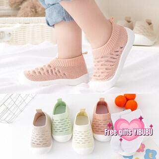 Yibubu 嬰兒鞋透氣防滑樂福鞋,嬰兒第一步舒適軟底鞋