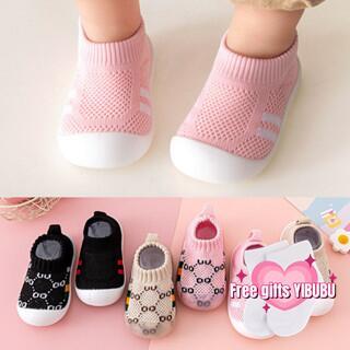 Yibubu 嬰幼兒透氣網眼樂福鞋:防滑、時尚簡約的室內外鞋